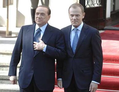 Miniatura: Bruksela: Tusk spotkał się z Berlusconim