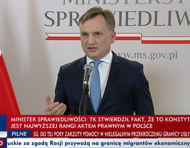 Miniatura: Zbigniew Ziobro komentuje wyrok TK....