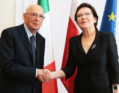 Miniatura: Prezydent Włoch spotkał się z Ewą Kopacz