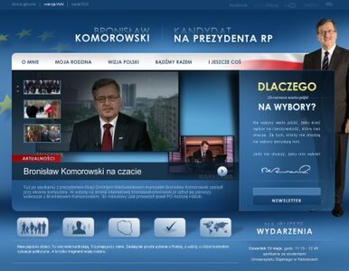 Miniatura: Bronisław Komorowski łapie wyborców w sieci