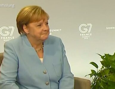 Miniatura: Merkel nie wytrzymała. Parsknęła śmiechem...