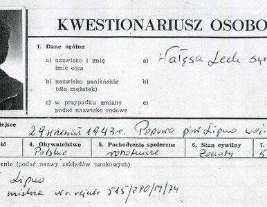 Miniatura: Cenckiewicz opublikował dokumenty Wałęsy z...
