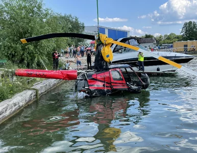 Miniatura: Wypadek śmigłowca w Mikołajkach. Maszyna...