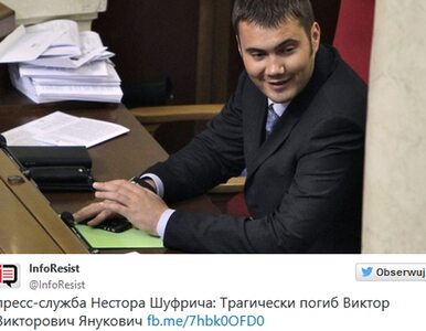 Miniatura: Syn Wiktora Janukowycza zginął w wypadku