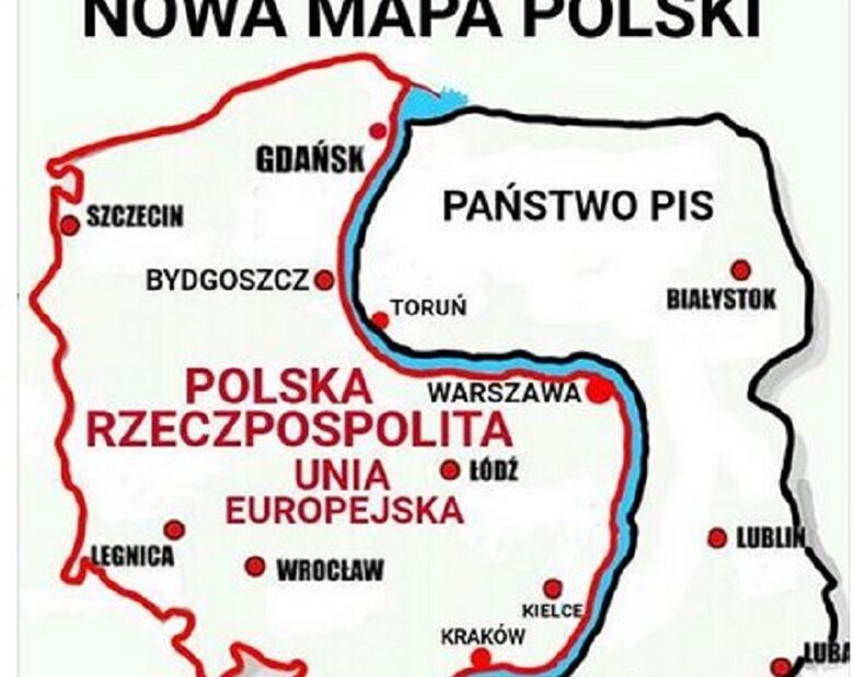 Miniatura: Przerobiona mapa Polski wywołała skandal....