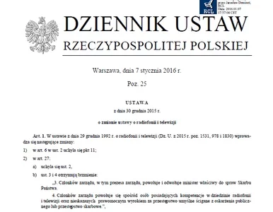 Miniatura: W Dzienniku Ustaw opublikowano tzw. "małą...