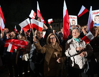Miniatura: Przepychanki na wiecu PiS w Sandomierzu....