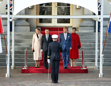 Miniatura: Para prezydencka z wizytą w Holandii....