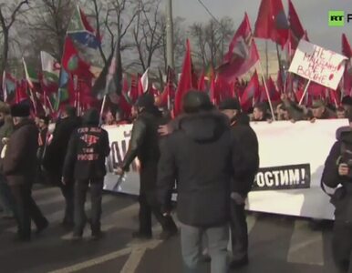 Miniatura: Marsz Antymajdanu na ulicach Moskwy....