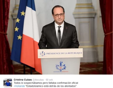 Miniatura: Hollande: Zamachy w Paryżu to "akt wojny"....