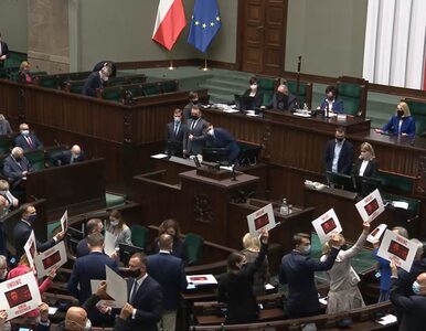 Miniatura: Sejm przez aklamację przyjął uchwałę ws....