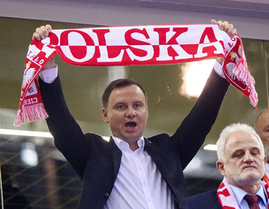 Prezydent dopingował Polaków w meczu z Serbią. Zobacz zdjęcia