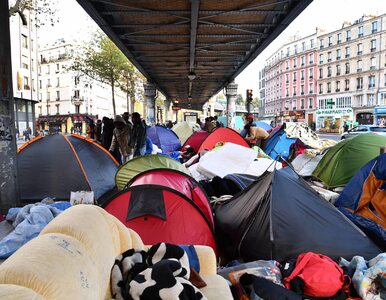Francuzi likwidują namioty rozstawione przez imigrantów