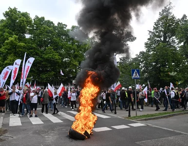 Miniatura: Incydent podczas protestu rolników. Sieć...