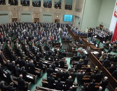 Miniatura: Chwila ciszy dla poległych. "Sejm oddaje...