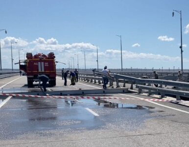 Miniatura: Skutki ataku na Most Krymski widać z...