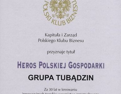 Miniatura: Tubądzin Herosem Polskiej Gospodarki