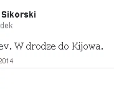 Miniatura: Sikorski w drodze do Kijowa. UE wymierzy...