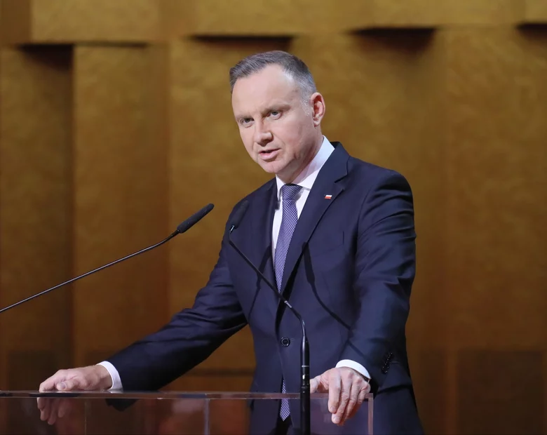 Miniatura: Andrzej Duda podczas otwarcia Muzeum...