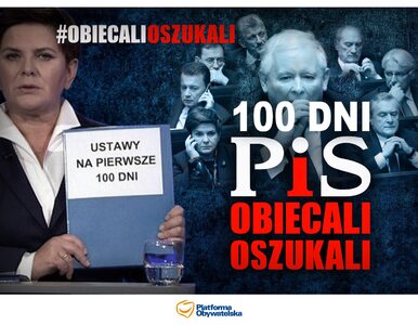 Miniatura: PO podsumowuje 100 dni rządu PiS. Wniosek...