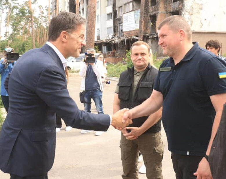 Premier Holandii odwiedził Irpień. Mer ukraińskiego miasta zwrócił się...