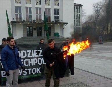 Miniatura: Młodzież Wszechpolska spaliła kukłę...