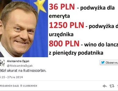 Miniatura: Podwyżka emerytur? "Na obiad u Sowy...