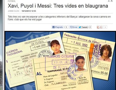 Miniatura: Tak wyglądali Xavi, Puyol i Messi!