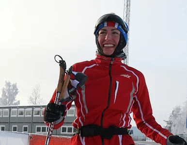 Miniatura: Justyna Kowalczyk na podium w Kusamo