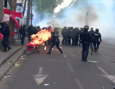 Pierwszomajowe marsze po francusku. Czterech policjantów rannych, są...