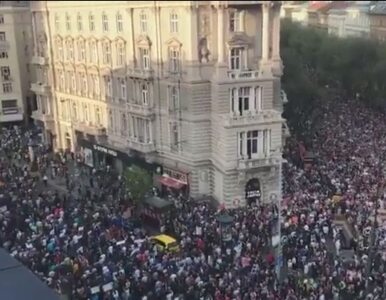 Miniatura: Gigantyczna demonstracja w Budapeszcie....