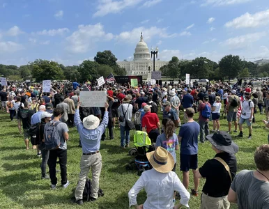 Miniatura: USA. Wiec poparcia dla zatrzymanych po...