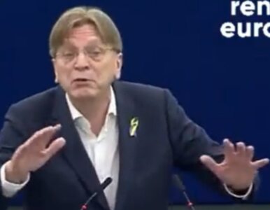 Guy Verhofstadt wygłosił ostre przemówienie w Parlamencie Europejskim....