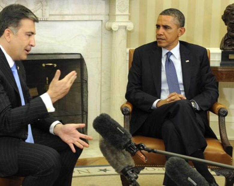 Miniatura: Saakaszwili odwiedził Obamę. Rozmawiali o...
