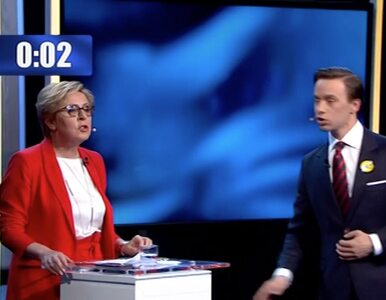 Debata przed wyborami do PE. Bosak chciał wręczyć przypinkę europosłance...