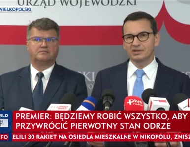 Miniatura: Mateusz Morawiecki o skażeniu Odry....