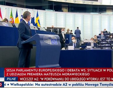 Miniatura: Morawiecki przyłapany na kłamstwie w PE....