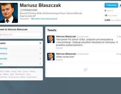 Miniatura: Błaszczak na Twitterze: przywitał się i......