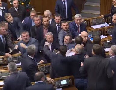Miniatura: Bójka na pięści w ukraińskim parlamencie....