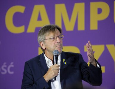 Miniatura: Verhofstadt w czasie debaty z Trzaskowskim...