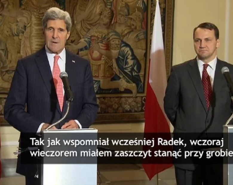 Miniatura: Wpadka Johna Kerry'ego podczas konferencji...