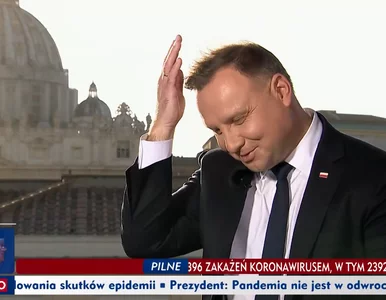 Miniatura: Wywiad z zakłóceniami w TVP. Prezydent...