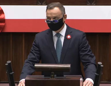 Miniatura: Andrzej Duda na uroczystym posiedzeniu w...