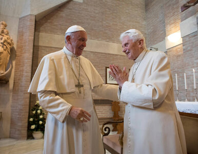 Miniatura: Spotkanie Franciszka z Benedyktem XVI....