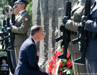 Miniatura: Prezydent Duda złożył wieniec przed...