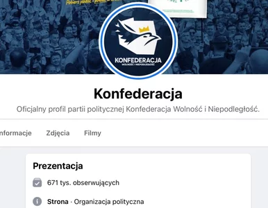 Miniatura: Facebook usunął profil Konfederacji....