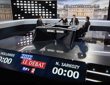 Gorąca debata Sarkozy`ego z Hollandem. "Pan jest małym oszczercą"