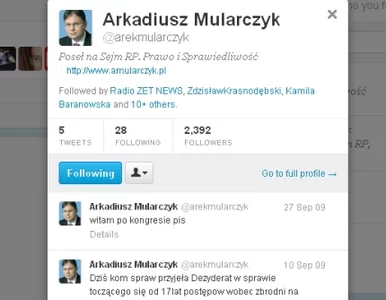 Miniatura: Mularczyk znów jest w PiS? Tak - na Twitterze