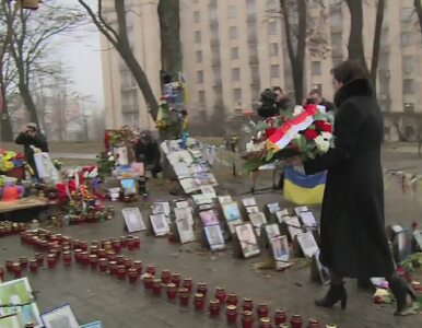 Miniatura: Kopacz złożyła kwiaty na Majdanie