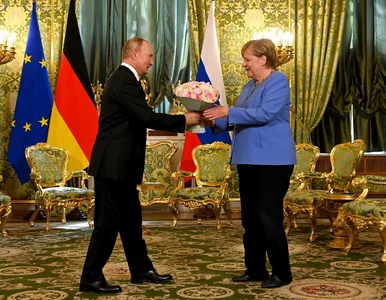 Miniatura: Putin przyjął Merkel na Kremlu w rocznicę...